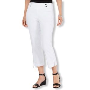 Jm Collection Button-Hem Tummy-Control Cap…